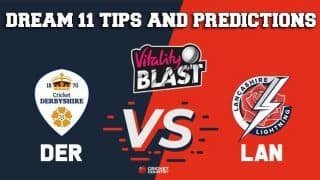 Dream11 Team Derbyshire vs Lancashire North Group VITALITY T20 BLAST ENGLISH T20 BLAST – Cricket Prediction Tips For Today’s T20 Match DER vs LAN at County Ground, Derby